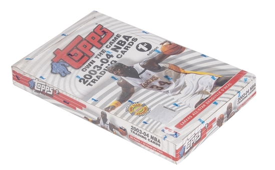 2003-04 Topps Basketball "1st Edition" Unopened Box (20 Packs) 